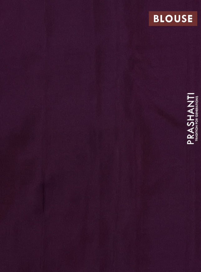 Pure kanchipuram silk saree mustard shade and deep violet with paisley zari woven buttas and long zari woven border