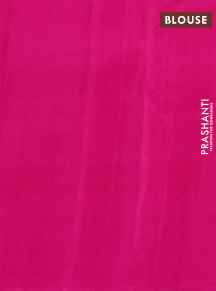 Pure kanchipuram silk saree pink with allover silver gold zari weaves & paisley buttas in borderless style