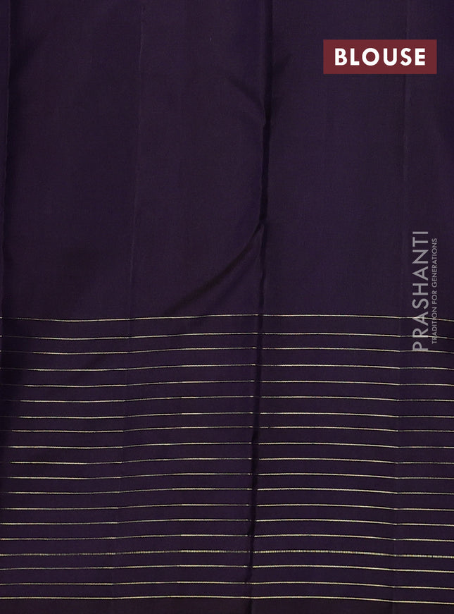 Pure kanchipuram silk saree lime green and coffee brown with allover zari weaves and rich zari border