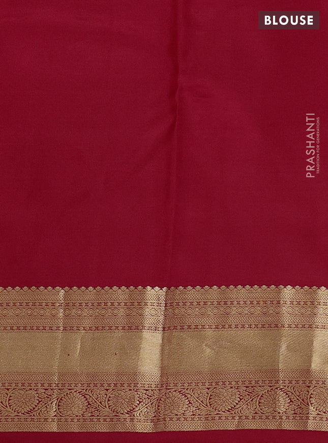 Pure kanchipuram silk saree tomato pink with zari woven buttas and zari woven border