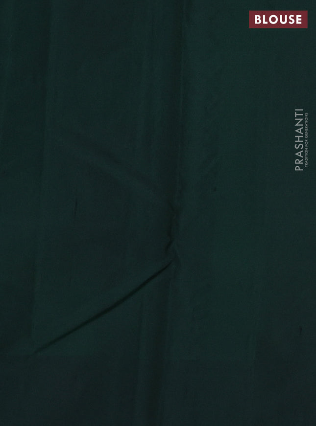 Pure kanchipuram silk saree yellow and dark green with zari woven buttas and zari woven butta border