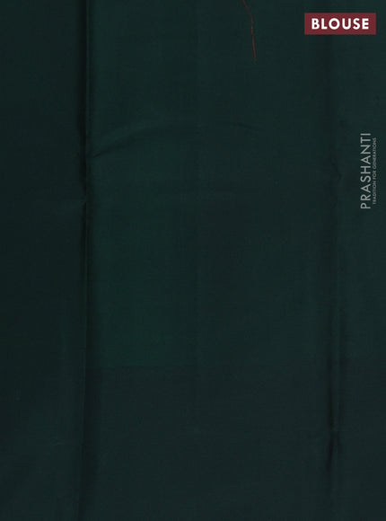 Pure kanchipuram silk saree red and dark green with zari woven buttas and zari woven butta border