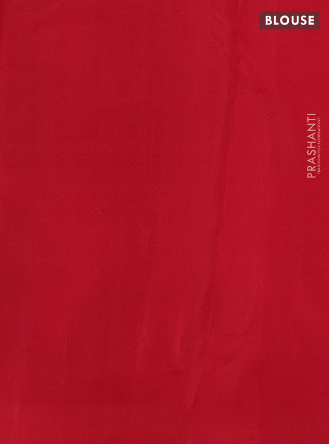 Pure kanchipuram silk saree dark coffee and red with allover zari checked pattern in borderless style