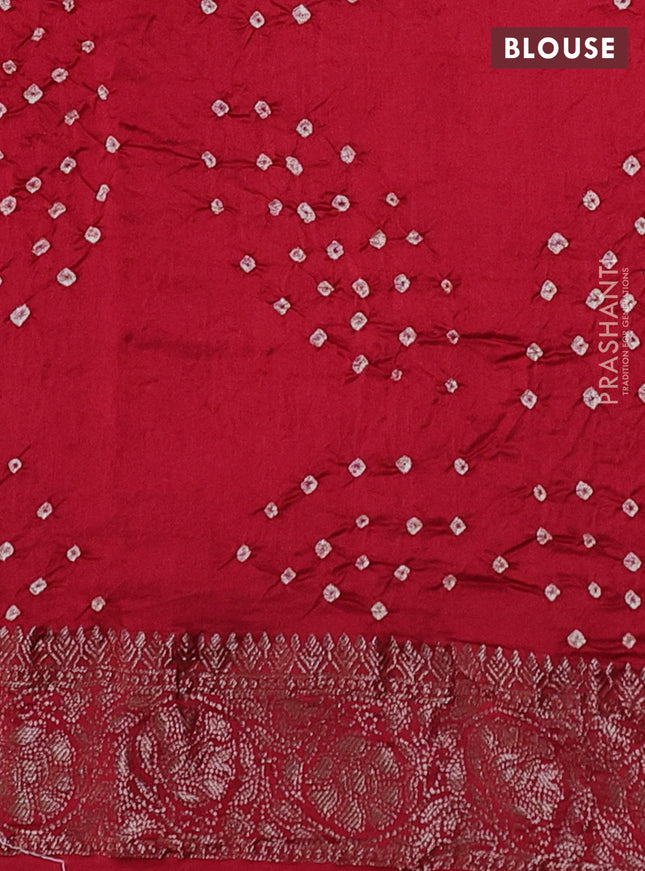 Chiniya silk saree maroon with plain body and woven border