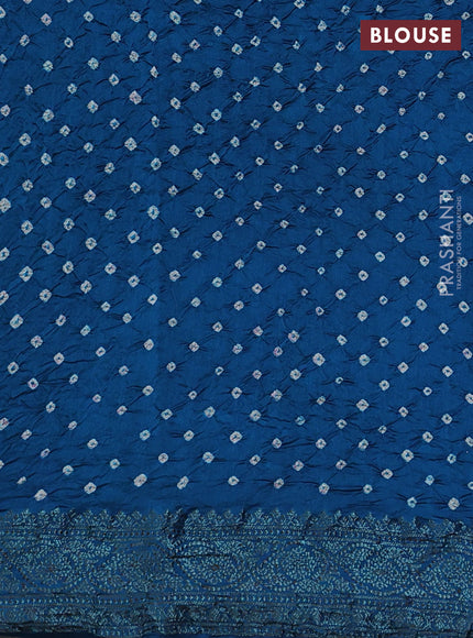 Chiniya silk saree cs blue with plain body and woven border