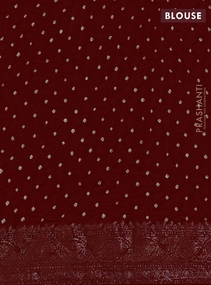 Chiniya silk saree maroon with plain body and woven border