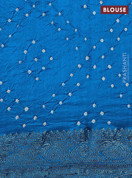 Chiniya silk saree cs blue with plain body and woven border