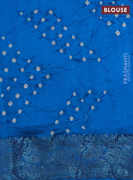 Chiniya silk saree cs blue with plain body and woven border