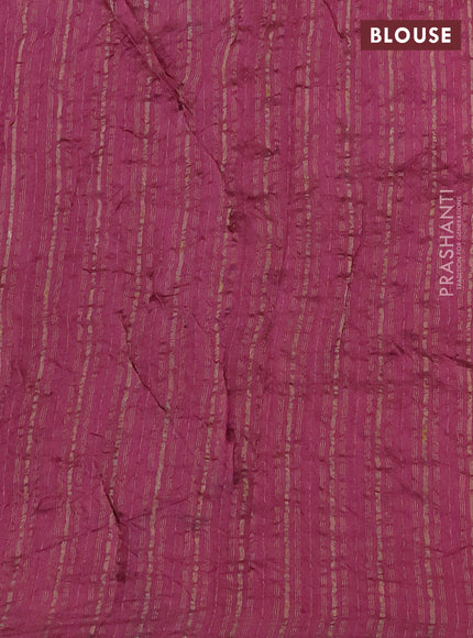 Chiniya silk saree mauve pink with allover zari buttas & bandhini prints and zari woven piping border