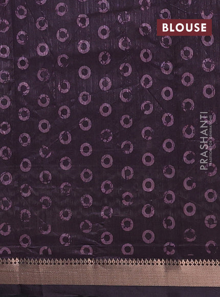Semi tussar saree deep wine shade with annam butta prints and zari woven border