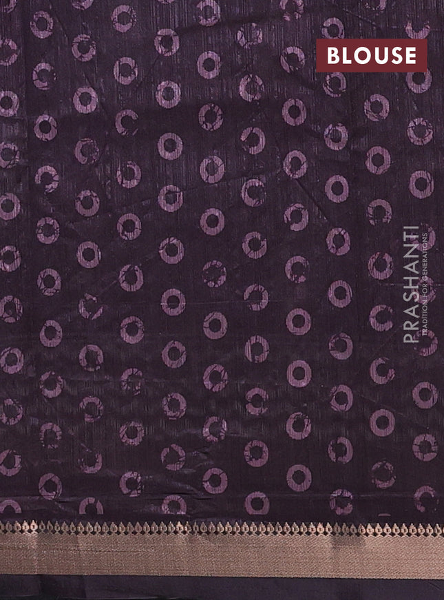 Semi tussar saree deep wine shade with annam butta prints and zari woven border
