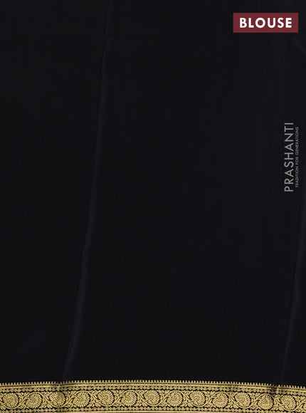 Pure mysore silk saree red and black with zari woven buttas and zari woven border