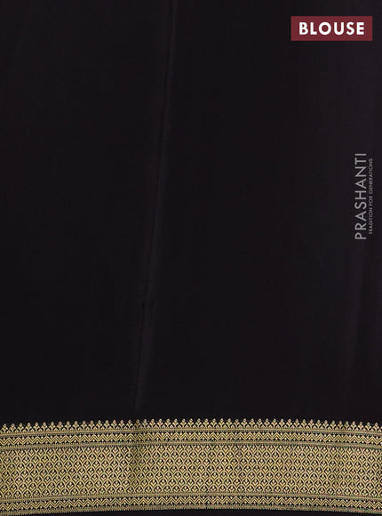 Pure mysore silk saree red and coffee brown with zari woven buttas and zari woven border