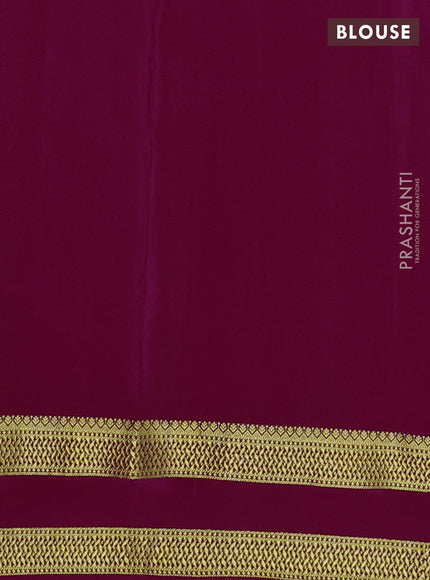 Pure mysore silk saree pink with allover zari checked pattern and rettapet zari woven border