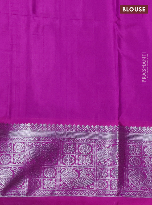 Venkatagiri silk saree purple and mild purple with silver zari woven buttas and rich silver zari woven border