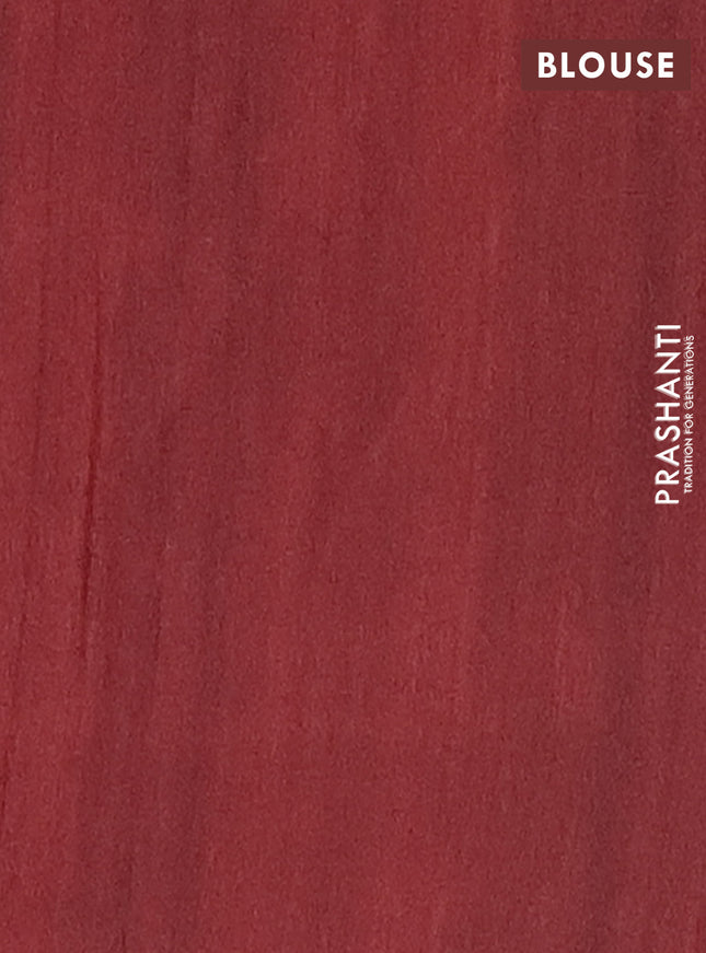 Semi tussar saree maroon and beige with allover prints and madhubani printed pallu