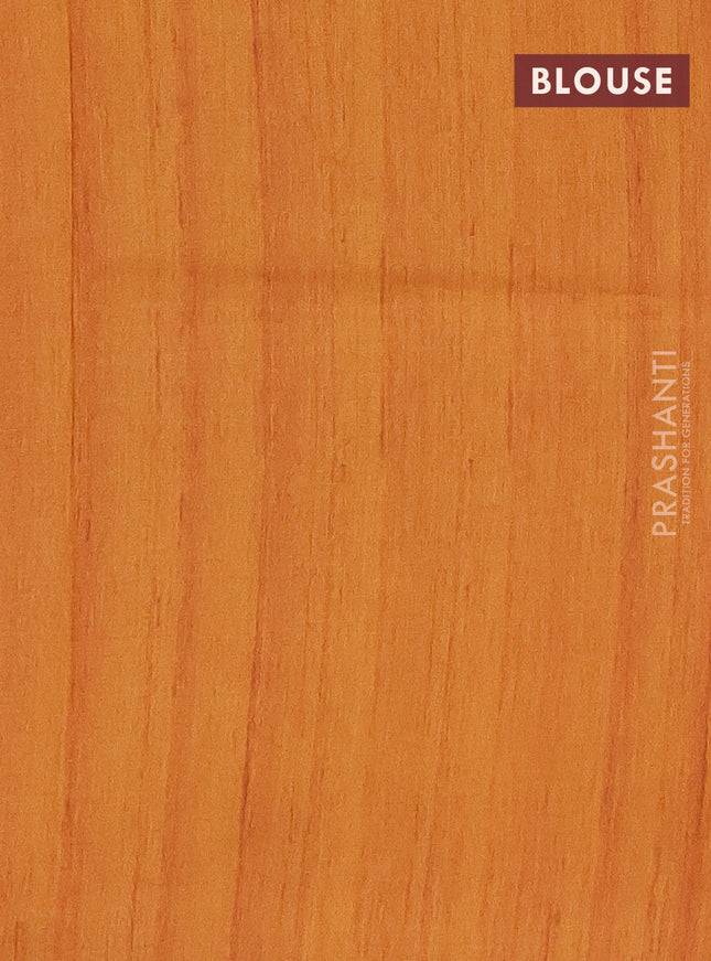 Semi tussar saree blue and mustard yellow with bandhini butta prints and madhubani printed pallu