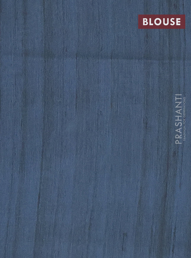 Semi tussar saree orange and beige with bandhini butta prints and madhubani printed pallu