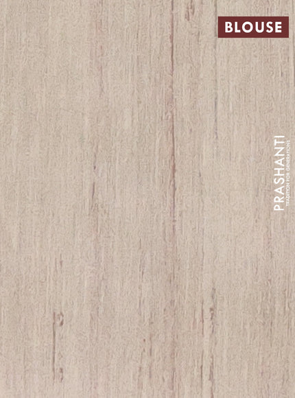 Semi tussar saree sandal with butta prints and madhubani printed pallu