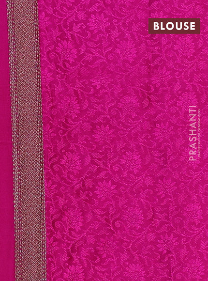Banarasi semi silk saree pink with allover thread & zari woven butta weaves and woven border