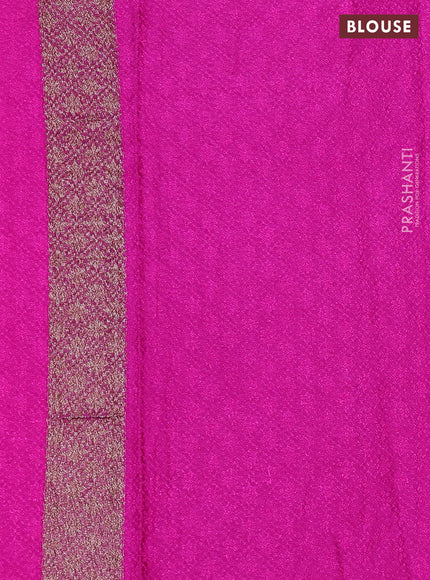 Banarasi semi silk saree pink with allover thread & zari weaves and woven border