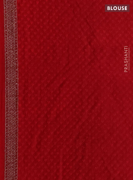 Banarasi semi silk saree maroon with allover thread & zari weaves and woven border
