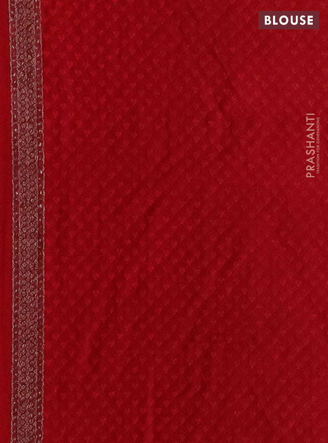 Banarasi semi silk saree maroon with allover thread & zari weaves and woven border
