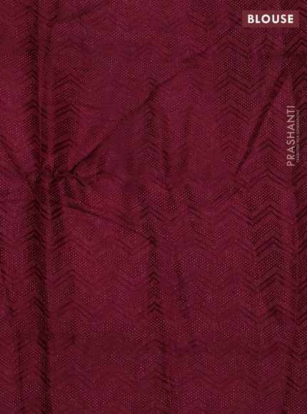 Banarasi semi silk saree maroon with allover thread & zari weaves and woven border