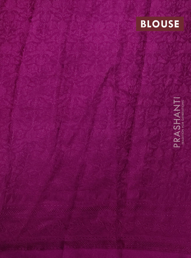Banarasi semi silk saree wine shade with allover thread & zari weaves and woven border