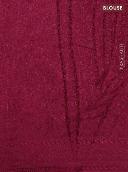 Banarasi semi silk saree maroon with allover thread & zari weaves and woven border