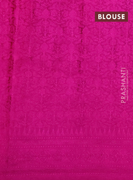 Banarasi semi silk saree pink with allover thread & zari weaves and woven border