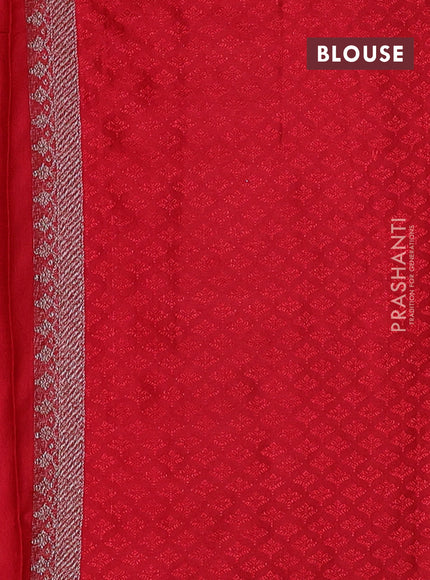 Banarasi semi silk saree maroon with allover thread & zari weaves and woven border