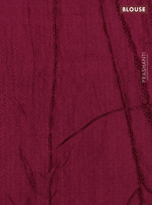 Banarasi semi silk saree deep maroon with allover thread & zari weaves and woven border