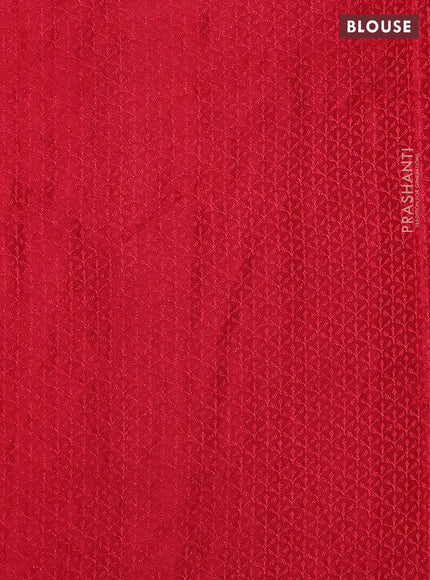 Banarasi semi silk saree maroon with allover thread & zari weaves and woven border