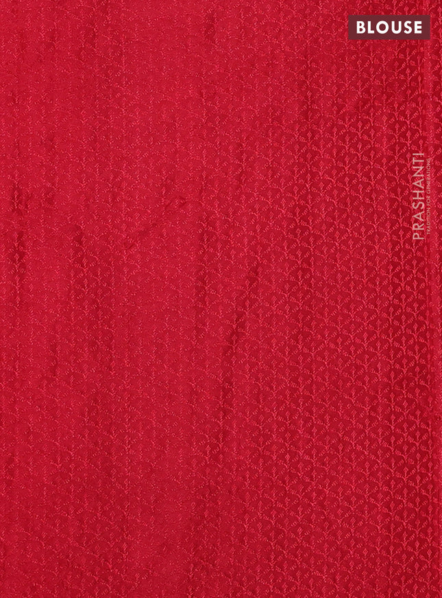 Banarasi semi silk saree maroon with allover thread & zari weaves and woven border