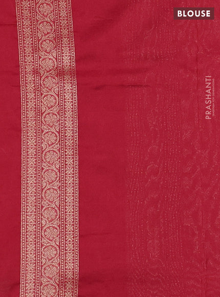 Banarasi semi silk saree maroon with allover thread & zari weaves and woven border
