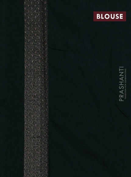 Banarasi semi silk saree green with allover thread & zari woven butta weaves and woven border