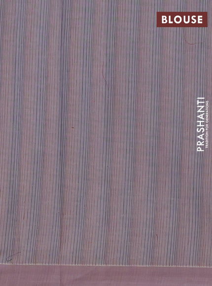 Nithyam cotton saree grey with allover thread weaves & buttas and simple border