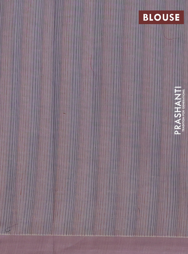 Nithyam cotton saree grey with allover thread weaves & buttas and simple border