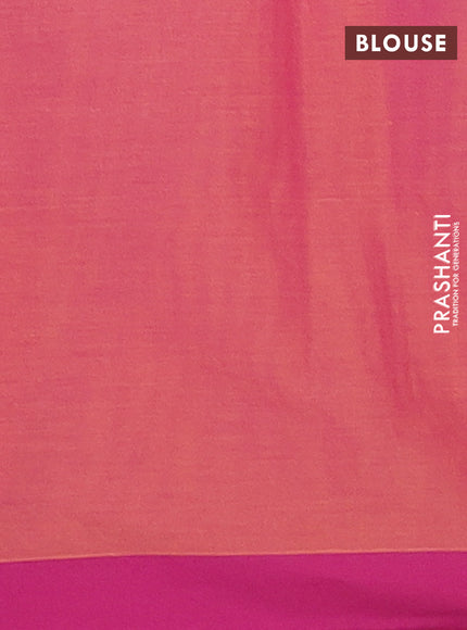 Nithyam cotton saree dual shade of pink and magenta pink with allover thread weaves and simple border