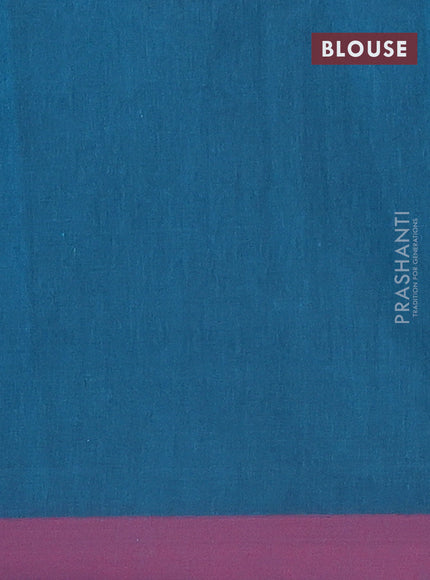 Nithyam cotton saree peacock green and maroon with allover thread weaves and simple border