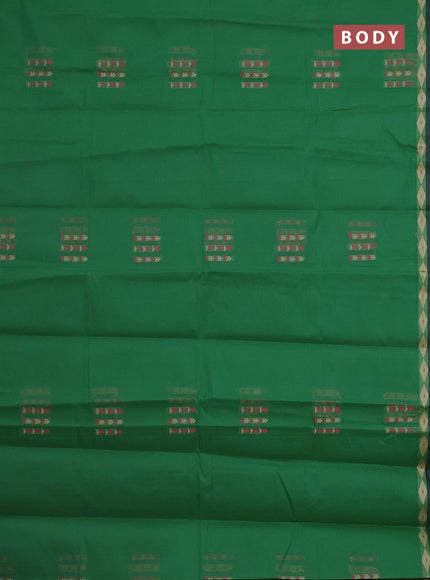 Nithyam cotton saree green with thread woven buttas and thread woven border