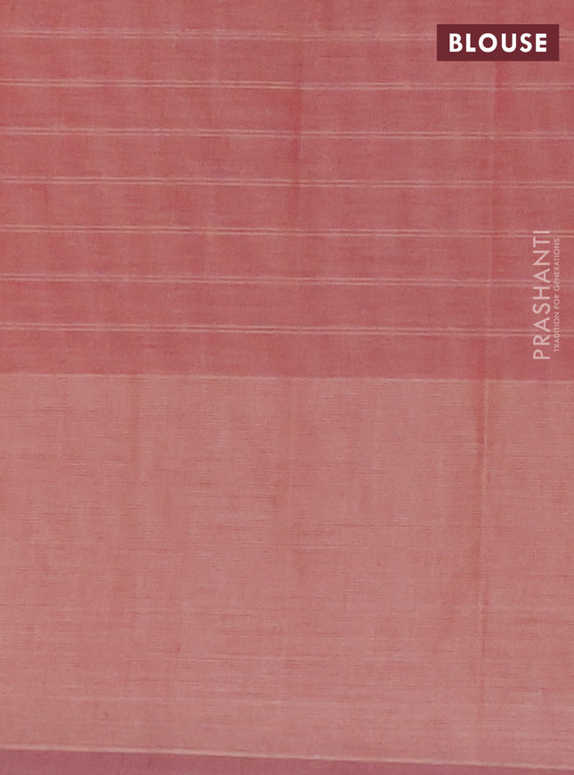 Nithyam cotton saree pastel maroon with allover checks & thread buttas and thread woven butta border