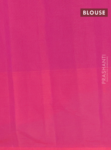 Nithyam cotton saree magenta pink with allover thread weaves & buttas and piping border