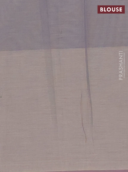 Nithyam cotton saree grey shade with allover thread weaves & buttas and piping border