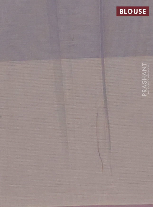 Nithyam cotton saree grey shade with allover thread weaves & buttas and piping border