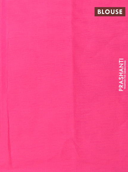 Nithyam cotton saree candy pink with thread woven buttas in borderless style