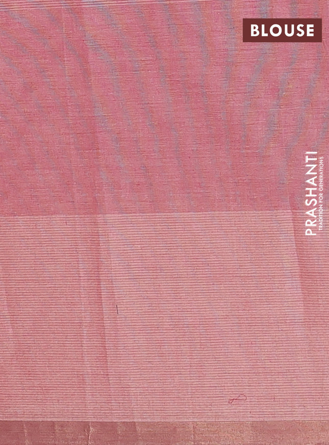 Nithyam cotton saree maroon shade with thread woven buttas and zari woven border