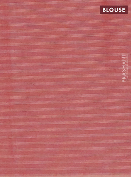 Nithyam cotton saree dual shade of pink with thread & zari woven buttas in borderless style