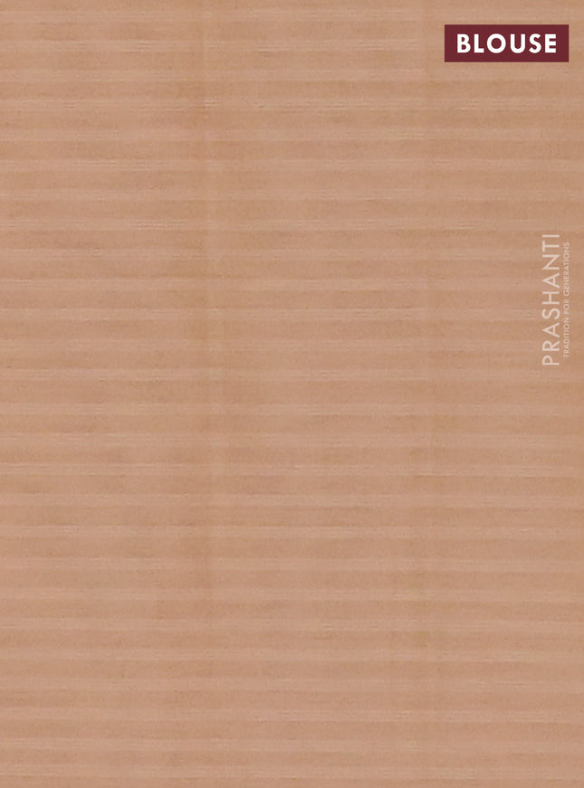 Nithyam cotton saree sandal with thread & zari woven buttas in borderless style